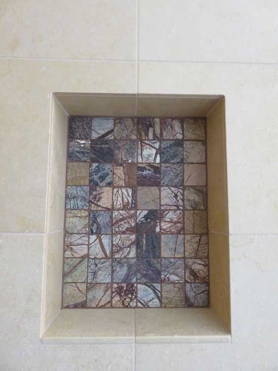 Marin County bathroom by Miconi Marble & Tile — natural stone tile floor (project 12)