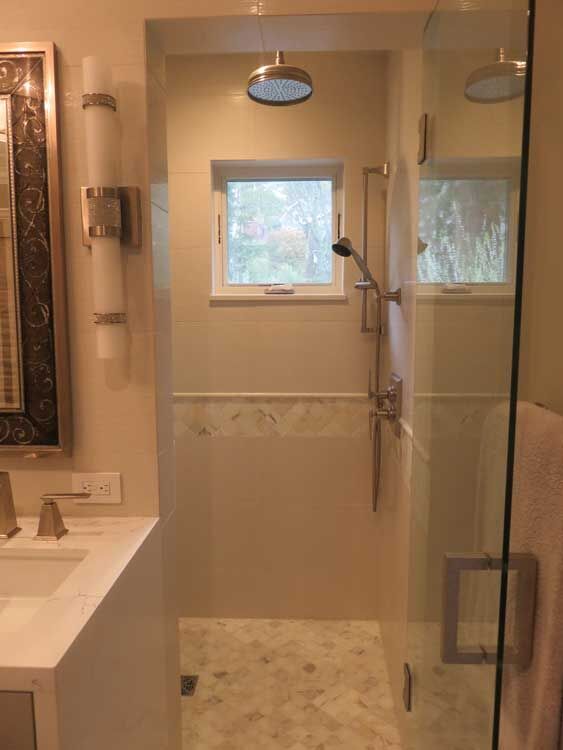 Marin County bathroom by Miconi Marble & Tile — bathtub tile surround (project 27)