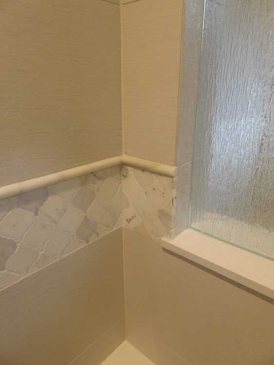 Marin County bathroom by Miconi Marble & Tile — natural stone tile floor (project 32)