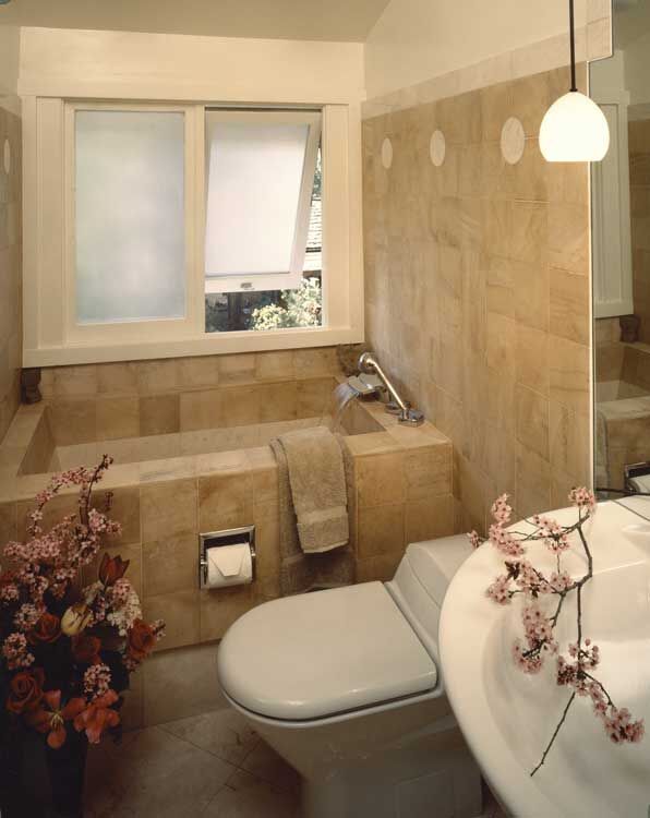 Marin County bathroom by Miconi Marble & Tile — custom mosaic accent (project 4)